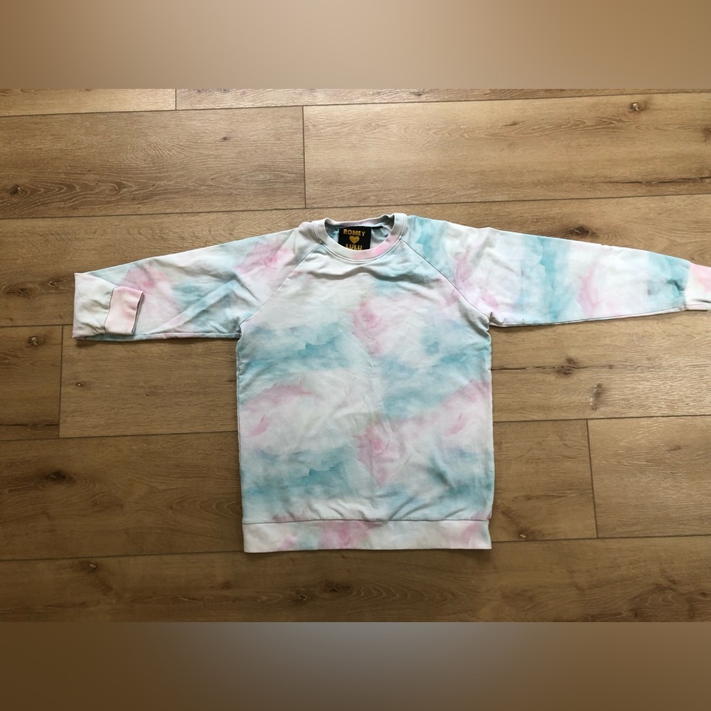 Romey Loves Lulu cotton candy sweatshirt M